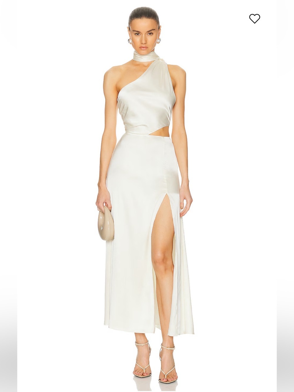 NWT LPA FRWD Abriana Long Midi Dress Off White Size S